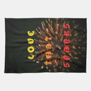 Love That Sparks Abstract Art Design Print Kitchen Towel