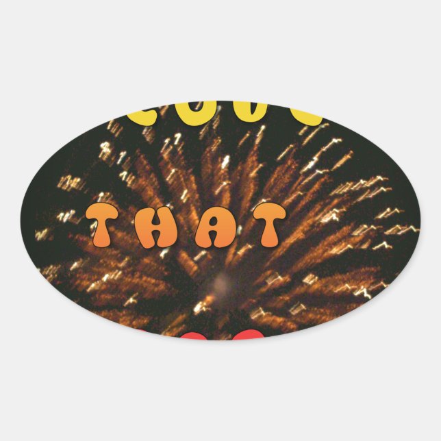 Love That Sparks Abstract Art Design Print Oval Sticker (Front)