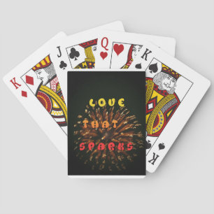 Love That Sparks Abstract Art Design Print Playing Cards