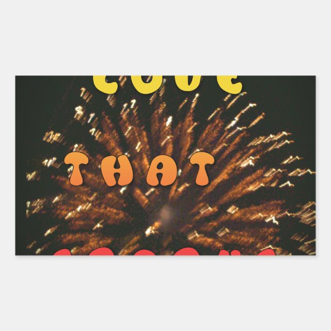 Love That Sparks Abstract Art Design Print Sticker (Front)