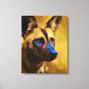 Love the African Wild Dog Art Canvas Print