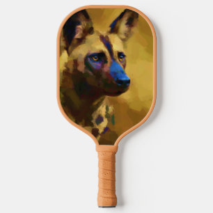 Love the African Wild Dog Painted Pickleball Paddle