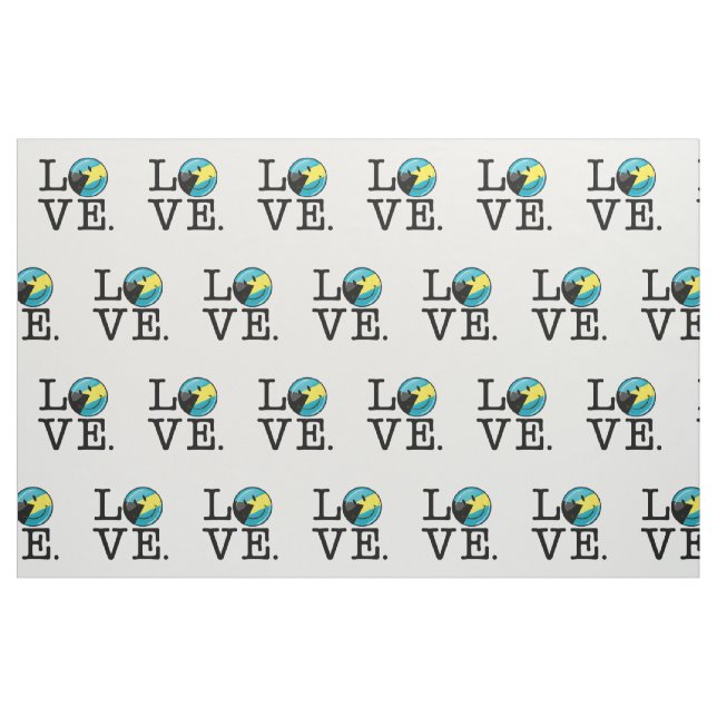 Love the Bahamas Island Pride Fabric (Fat Quarter)
