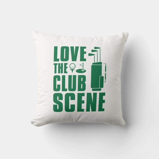 Love The Club Scene Throw Pillow (Front)