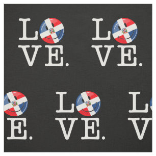 Love the Dominican Republic Smiling Flag Fabric