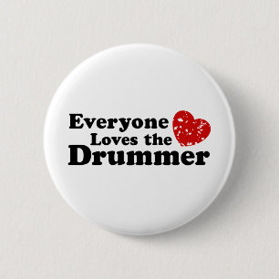 Love The Drummer 2 Inch Round Button