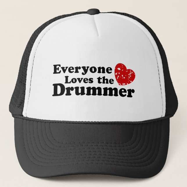 Love The Drummer Trucker Hat (Front)