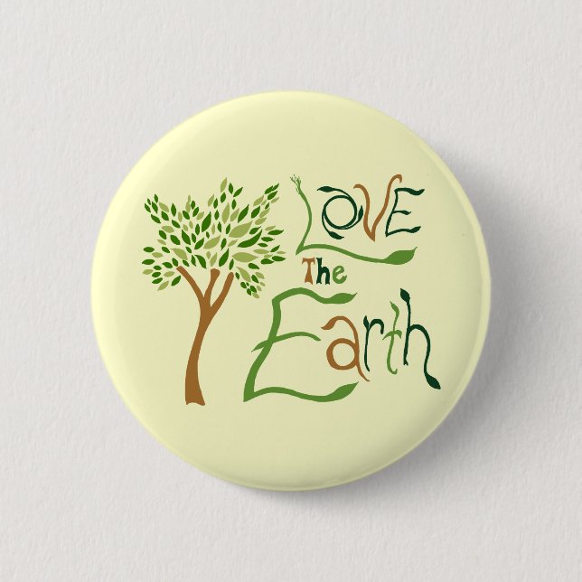 Love the Earth 2 Inch Round Button (Front)