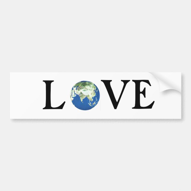 LOVE THE EARTH BUMPER STICKER (Front)