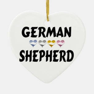 Love the German Shepherd Ceramic Ornament