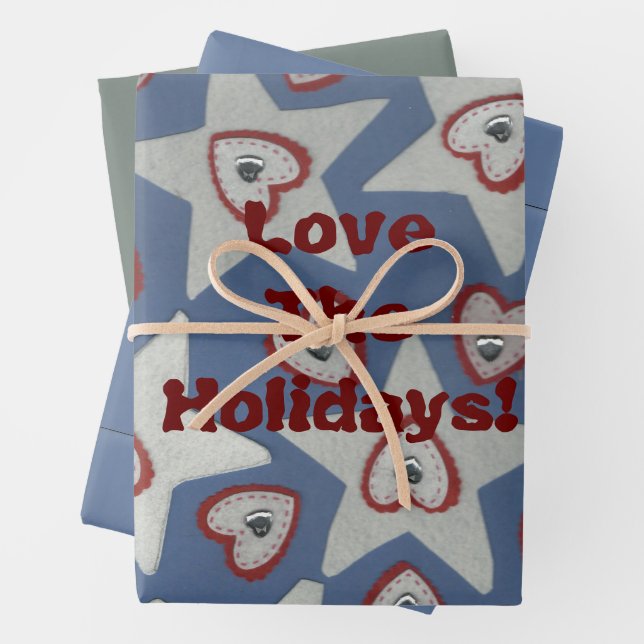Love The Holidays! Wrapping Paper Sheets (In situ)