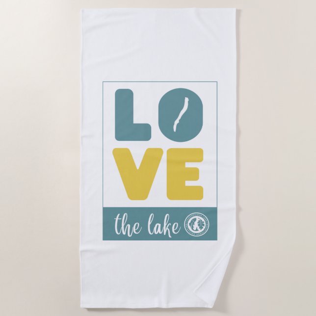 Love the Lake Beach Towel (Front)