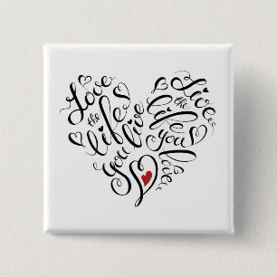 Love The Life You Live 2 Inch Square Button