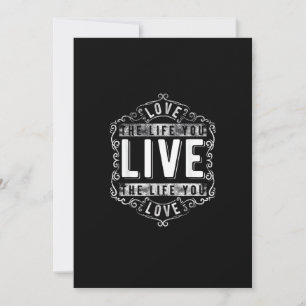 Love The Life You Live Inspirational Design  Holiday Card