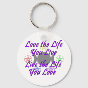 Love the Life You Live Keychain