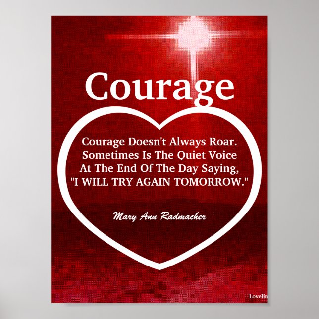 Love The Light Of Courage Quote-Customize Poster (Front)