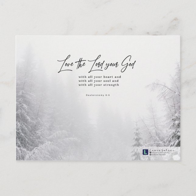 Love The Lord Your God (Deuteronomy 6:5) Postcard (Front)
