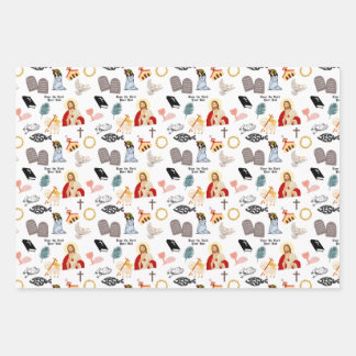 Love the Lord Your God, Pray, Faith Inspirational  Wrapping Paper Sheet