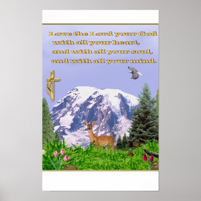Love the Lord your God with all your heart poster (Front)