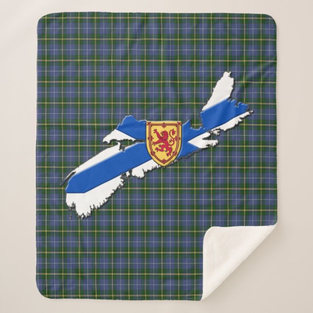 Love the Nova Scotia tartan Sherpa Blanket (Front)