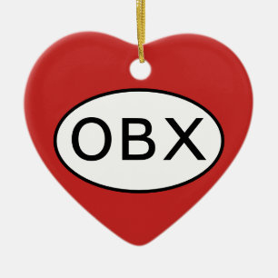 Love The Outer Banks Ceramic Ornament