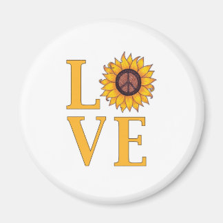 Love the Peaceful Sunflower Magnet