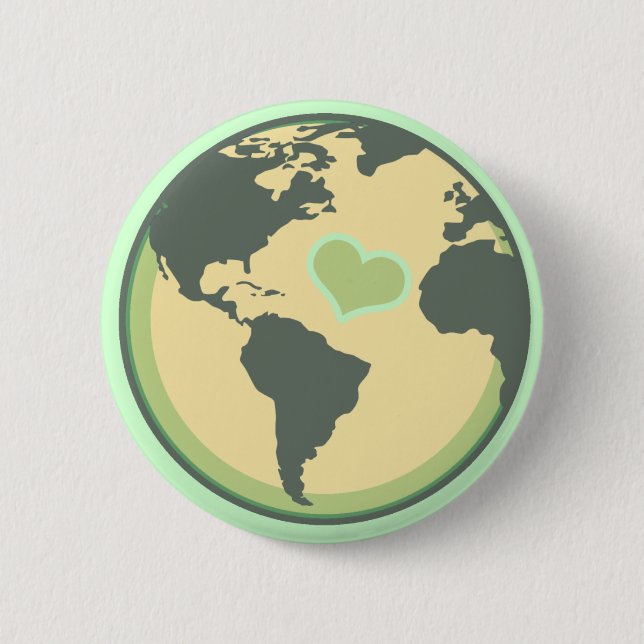 Love the Planet Earth Day 2 Inch Round Button (Front)
