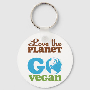 Love the Planet Go Vegan Keychain