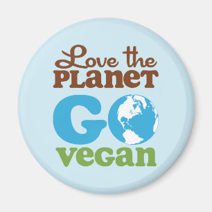 Love the Planet Go Vegan Magnet