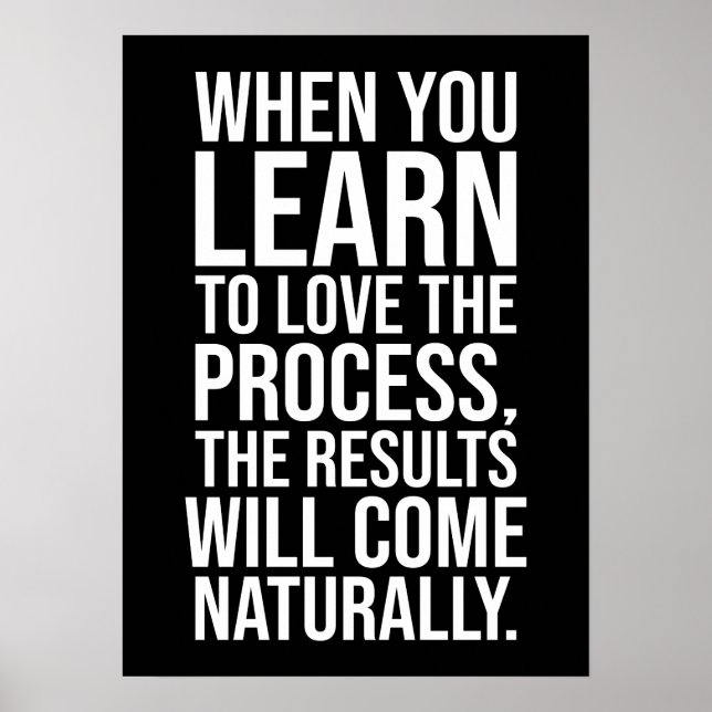 Love The Process - Success Hustle Gym Motivational Poster (Front)