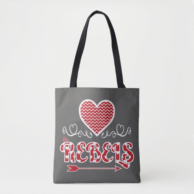 Love the Rebels Tote (Dark Grey) (Front)