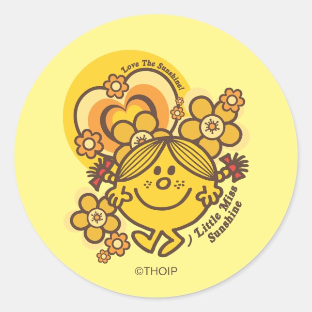 Love The Sunshine | Flowers & Colour Classic Round Sticker (Front)