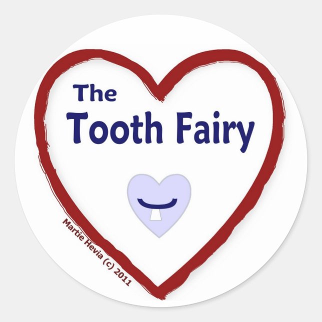 Love The Tooth Fairy Classic Round Sticker (Front)