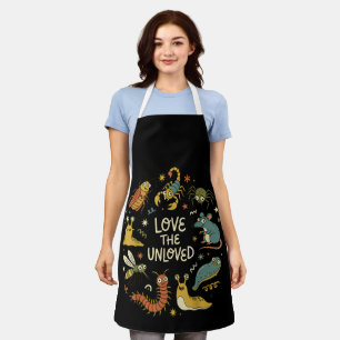 Love The Unloved Cute Cartoon Insects Funny Quote  Apron