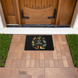 Love The Unloved Cute Cartoon Insects Funny Quote Doormat
