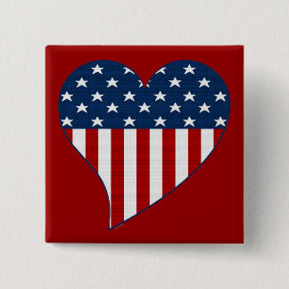 Love the USA 2 Inch Square Button