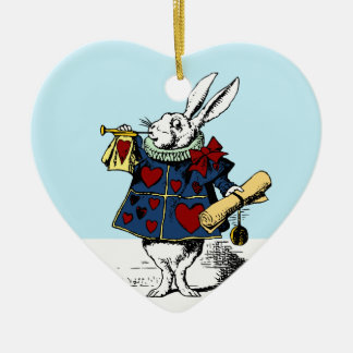 Love the White Rabbit Alice in Wonderland Ceramic Ornament