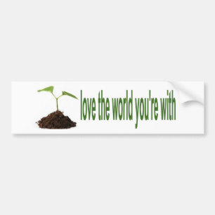 Love The World You're With  Bumper Sticker