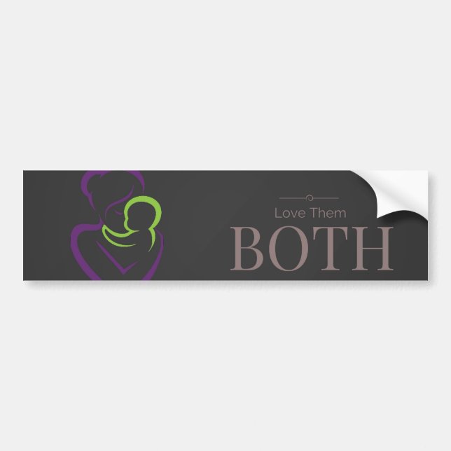Love them Both Bumper Sticker (Front)