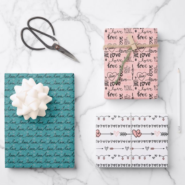 Love Theme Wrapping Paper (Front)