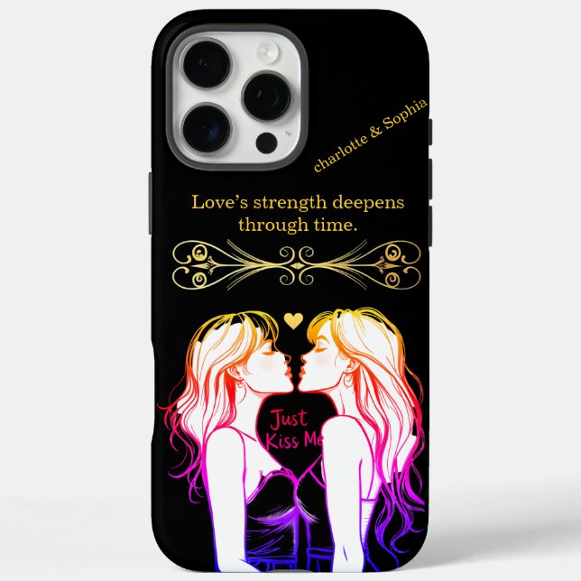 Love-themed playful moment for women Case-Mate iPhone case (Back)