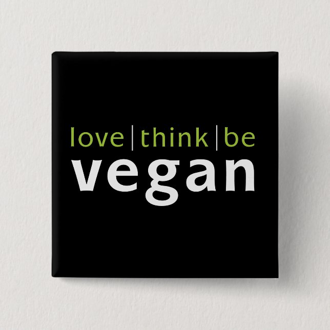 love think be 2 inch square button (Front)