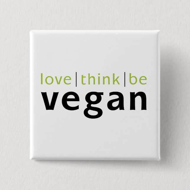 love think be 2 inch square button (Front)