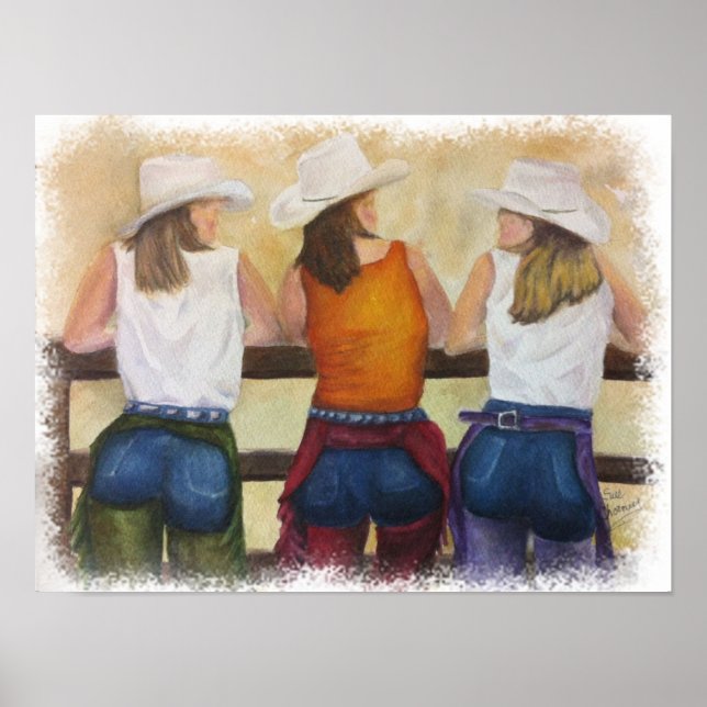 Love those Cowgirls Poster (Front)