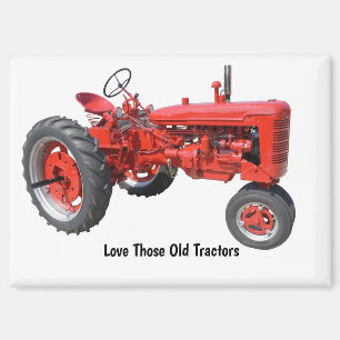 Love Those Old Tractors Postcard Magnet
