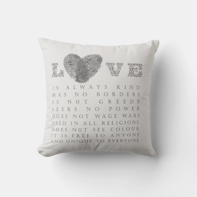 Love Throw Pillow (Front)