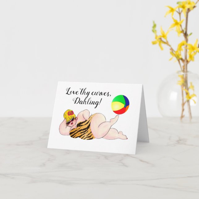 “Love Thy Curves” Card (Yellow Flower)