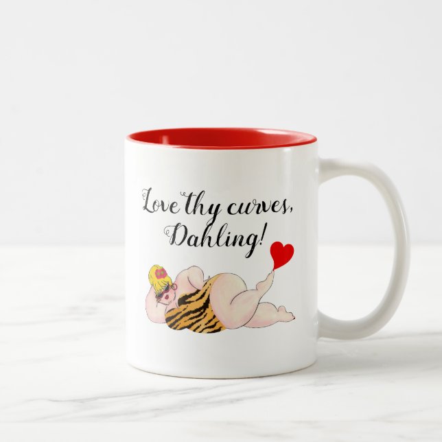 “Love Thy Curves”   Two-Tone Coffee Mug (Right)