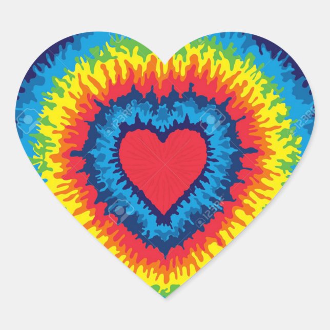 Love Tie Dye Stickers (Front)
