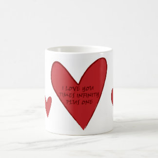 Love times infinity plus one coffee mug